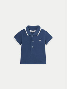 Mayoral Mayoral Тениска с яка и копчета 00190 Син Regular Fit