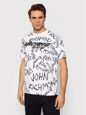 John Richmond John Richmond T-Shirt Adroa UMP22145TS Λευκό Regular Fit