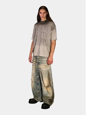 MADE BY SOCIETY MADE BY SOCIETY T-Shirt BRUT SILLAGE - T17529 Szary Basic Fit