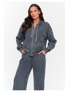 Makadamia Makadamia Dres C74 Granatowy Loose Fit