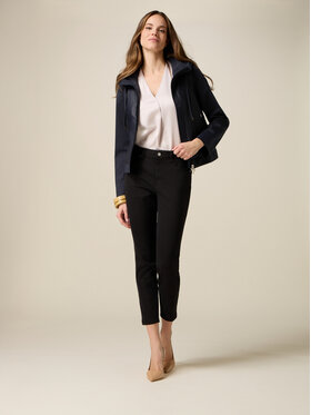 Oltre Oltre Pantaloni di tessuto P728R108903N033 Nero Skin Fit