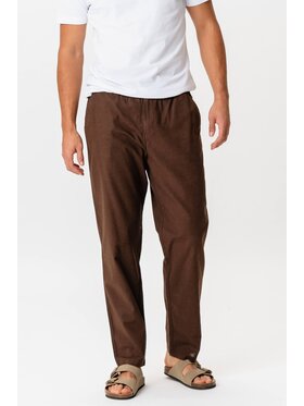 TeeShoppen TeeShoppen Spodnie materiałowe 'Basic Collection' Brązowy Regular Fit
