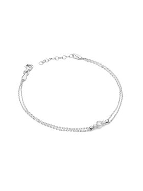 Fugart Fugart Bransoletka Złota bransoletka z białego z diamentami FB-003-B585-B0.13 Biały
