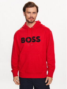 Boss Boss Bluza 50486243 Czerwony Oversize