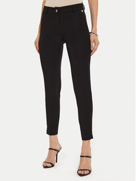 Maryley Maryley Kalhoty z materiálu 24IB52Z/M19/43NE Černá Regular Fit