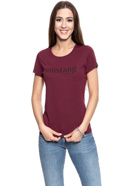 Mustang Mustang T-Shirt ALEXIA C PRINT Czerwony Slim Fit