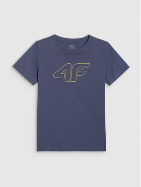 4F 4F T-Shirt BASIC+ Granatowy Regular Fit