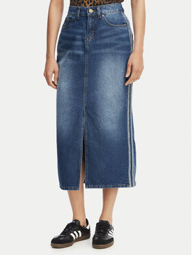 adidas adidas Джинсова спідниця 3-Stripes KD2908 Голубий Regular Fit