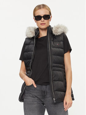 Tommy Hilfiger Tommy Hilfiger Mellény Tyra WW0WW39744 Fekete Regular Fit