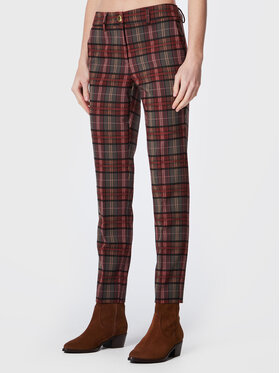 Marella Marella Kalhoty z materiálu Albero 31360526 Bordó Slim Fit