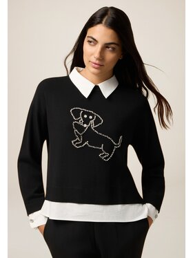 Oltre Oltre Cardigan M328J005068N0Z3 Nero Regular Fit