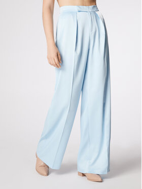 Simple Simple Pantalon en tissu SPD015 Bleu Regular Fit