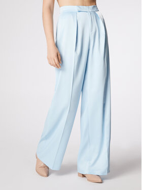 Simple Simple Штани з тканини SPD015 Голубий Regular Fit