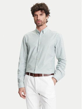 Lindbergh Lindbergh Риза 30-203174 Зелен Slim Fit