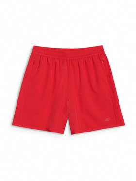 4F 4F Szorty sportowe BEACHWEAR BASIC Czerwony Regular Fit