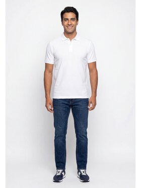 Pako Lorente Pako Lorente Polo B24WH-TX-001 Biały Regular Fit