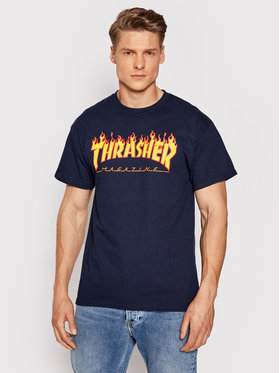 Thrasher Thrasher T-Shirt Flame Granatowy Regular Fit
