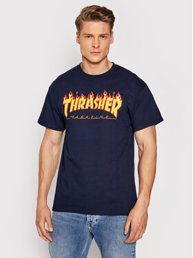 Thrasher Thrasher T-shirt Flame Tamnoplava Regular Fit