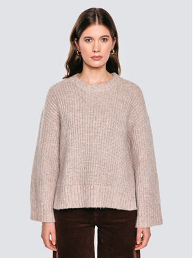 BIG STAR BIG STAR Sweter AMAYA Beżowy Comfort Fit