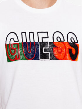 Guess Majica M3BI64 KBXG1 Bela Slim Fit