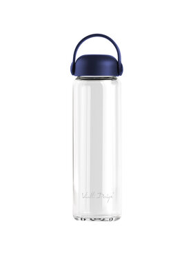 Vialli Design Vialli Design Butelka na wodę SZKLANA BUTELKA NA WODĘ 540ML FUORI GRANAT.30244 Granatowy