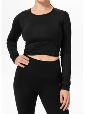 PITBULL PITBULL Longsleeve sportowy damski BUENA S Czarny Regular Fit