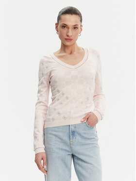 Guess Guess Sweater W5GR07 Z3D60 Rózsaszín Regular Fit