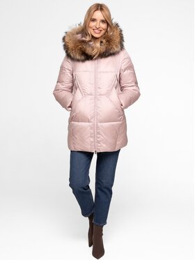 Perso Perso Kurtka damska BLH252517FXR Różowy Regular Fit