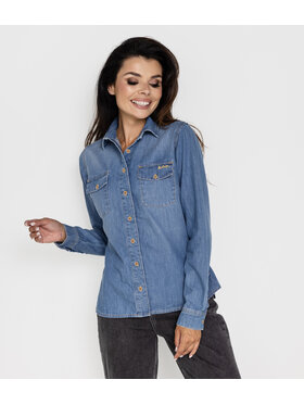 Lee Cooper Lee Cooper Koszula jeansowa JANET Niebieski Regular Fit