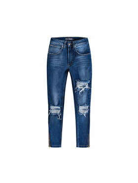 MissDenim MissDenim Spodnie damskie Zip Leg Granatowy Skinny Fit