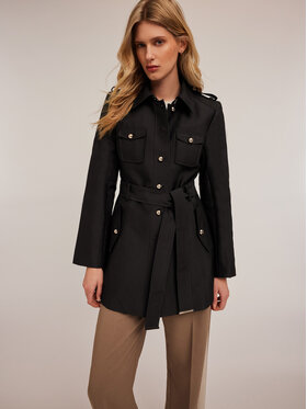 Motivi Motivi Cappotto 0071Q000585N033 Nero Slim Fit