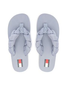 Tommy Jeans Tommy Jeans Žabky Braided Thong Beach Sandal EN0EN02877 Modrá