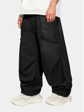 MADE BY SOCIETY MADE BY SOCIETY Spodnie materiałowe EMBER - P17772 Czarny Basic Fit