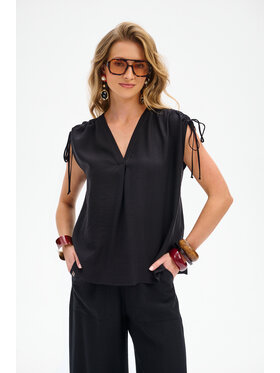 blue shadow blue shadow Bluzka Alis Czarny Regular Fit