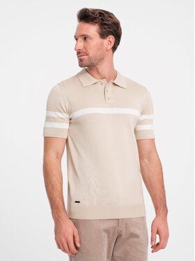 Ombre Ombre Polokošile OM-POSS-0118 Béžová Regular Fit