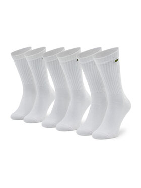 Lacoste Lacoste Unisex ilgų kojinių komplektas (3 poros) RA4182 Balta