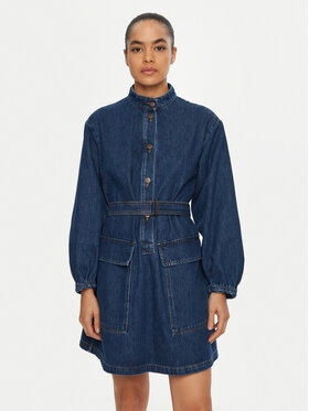Weekend Max Mara Weekend Max Mara Дънкова рокля Euro 2515221021 Тъмносин Relaxed Fit