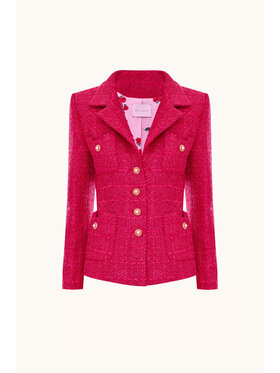 Epuzer Epuzer Marynarka Tweed blazer Różowy Standard Fit