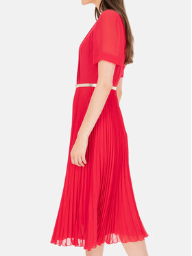 Potis & Verso Potis & Verso Sukienka elegancka Debora Różowy Slim Fit