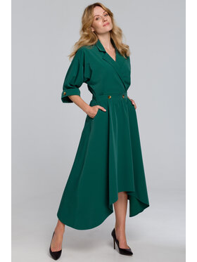 Makover Makover Večerné šaty K086 Zelená Regular Fit