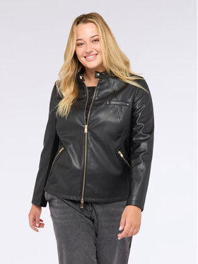 Fiorella Rubino Fiorella Rubino Kurtka z imitacji skóry R359T001236N033 Czarny A-Line Fit