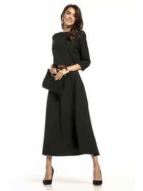 Tessita Tessita Bluzka T286 Czarny Cropp Fit