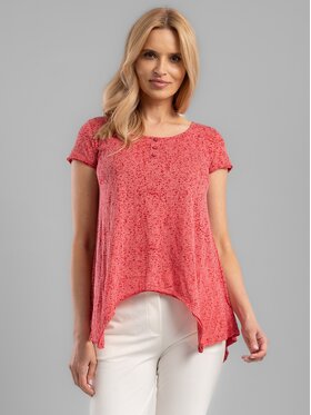 Perso Perso T-Shirt TCE11081F Różowy Regular Fit