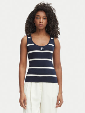Tommy Hilfiger Tommy Hilfiger Top WW0WW48480 Bleumarin Slim Fit