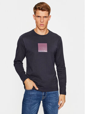 Calvin Klein Calvin Klein Longsleeve Square Logo K10K111835 Bleumarin Regular Fit