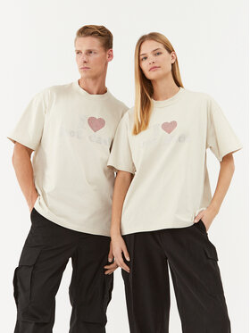 2005 2005 T-Shirt Hot Dads Μπεζ Oversize