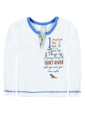 Kanz Kanz Bluzka 1632431-1000 Biały Basic Fit