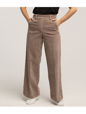 Lee Cooper Lee Cooper Spodnie materiałowe LUNAR CORD Brązowy Wide Leg