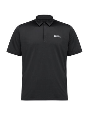 Jack Wolfskin Jack Wolfskin Polo Jack Wolfskin Delfami Polo Shirt Czarny Regular Fit