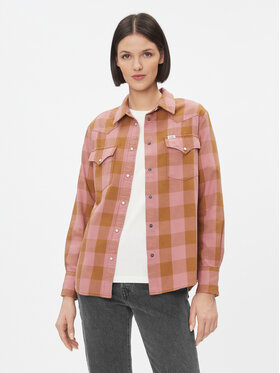 Lee Lee džínová košile 112341283 Růžová Regular Fit